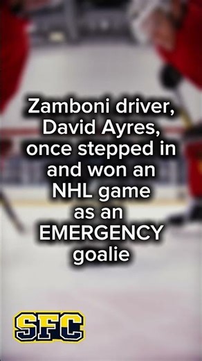 Zamboni driver David Ayres stepped in as emergency goalie—and WON an NHL game. #NHL #hockey