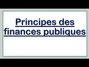 Principes des finances publiques .