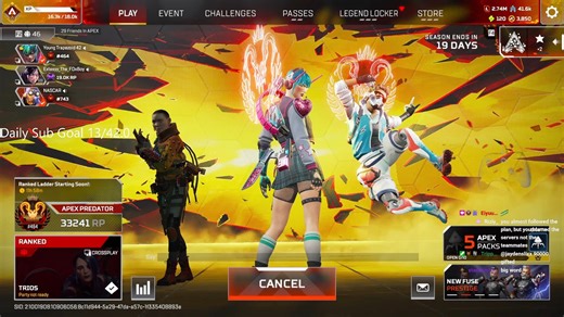 【Apex/Extesyy】靠辅瞄版本上分 身法乱晃的肥宅手柄最终Boss 4.16直播录像