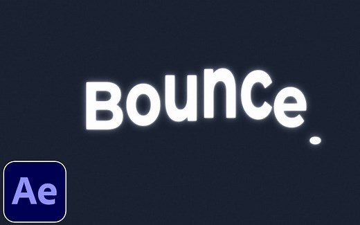 【AE教程】流畅的弹跳文字动画教程-弹性表达式