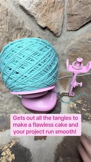 The way this yarn winder has saved me time and aggravation time and time again! #crochet #yarntok #knittok #tts #cake
