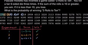 Random numbers for experimental probability