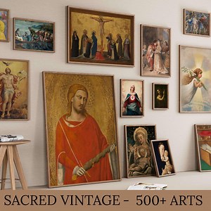 Sacred Christian Art Bundle – 500  Vintage Religious Prints for Wall Art | Digital Printable Collection - Etsy