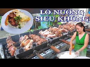 CÔ THẮM xinh đẹp và quán CƠM TẤM SƯỜN CÂY đông nghẹt khách với lò nướng xoay to đùng đầy ắp thịt