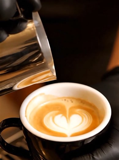 ☕☕ The Most Satisfying Latte Ever 😍 #coffeetiktok #coffeeasmr #oddlysatisfyingvideo #pouringsound #morningvibes