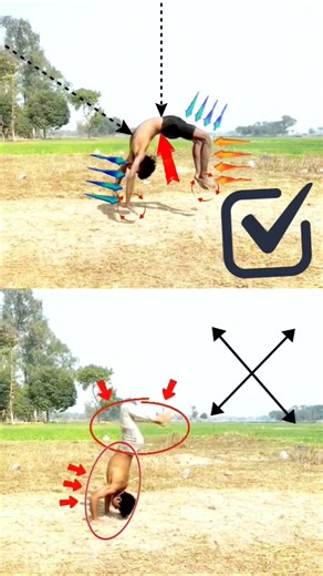 Backhandspring Very Easy Tutorial New Tips And Tricks || Backhandspring #shortsfeed😳