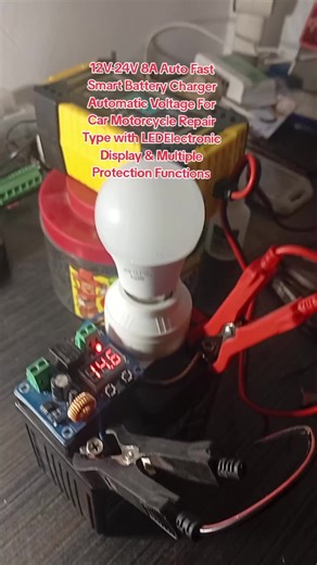#12V-24V 8A Auto Fast Smart Battery Charger Automatic Voltage For Car Motorcycle Repair Type with LEDElectronic Display & Multiple Protection Functions https://vt.tiktok.com/ZS9domSH7E9nr-UBDFC/
