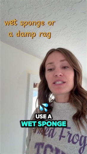 Wet Sanding Drywall Compound With a Damp Sponge or Rag #shorts #short