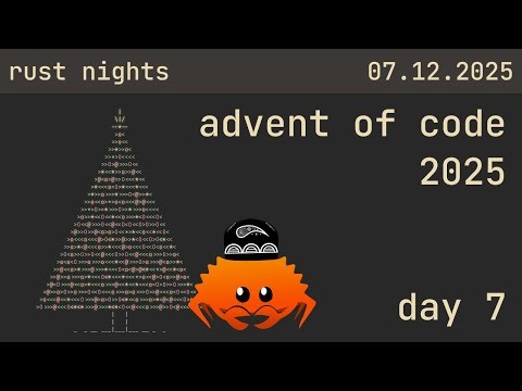 🇺🇿 day 7 @ advent of code 2025 @ rust nights | 07.12.2025