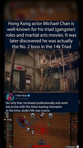 Hong Kong actor Michael Chan is well-known for his triad (gangster)