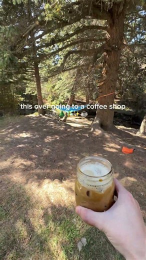 nearest coffee shop is nearly an hour away anyways…🚐☕️ #rvlife #vanlife #camping #vanlifeadventures