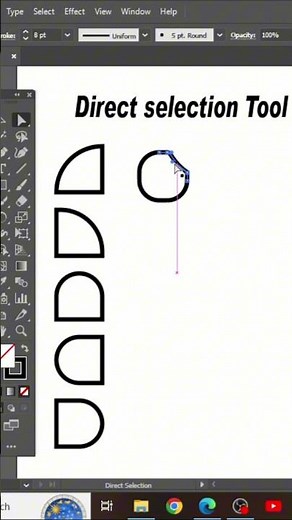 Illustrator Tips & Tricks: Master the Direct Selection Tool for Unique Shapes!#shorts