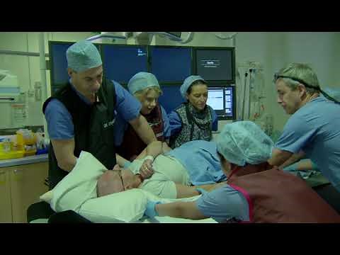 Stroke team carry out a thrombectomy procedure at Beaumont Hospital