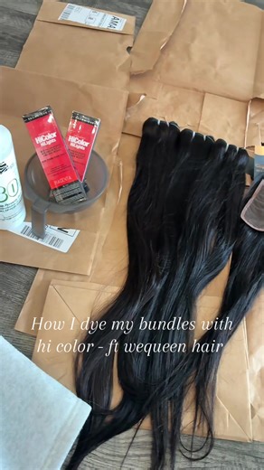 How to Dye Wequeen Hair Bundles with Magenta Color