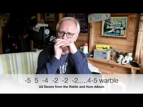 U2 Desire riff, easy harmonica lesson