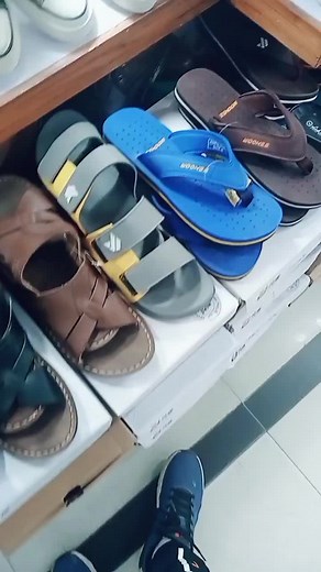 Exploring Stylish Footwear in Retail Display