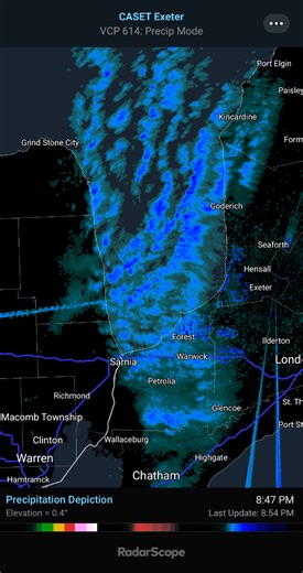 10K views · 52 reactions | ❄️ Impressive lake effect bands heading south across Lake Huron this evening. The eastern Thumb counties down to Port Huron are likely seeing impacts from these heavy squalls, which are staying just offshore. | Great Lakes Weather & Climate | Facebook