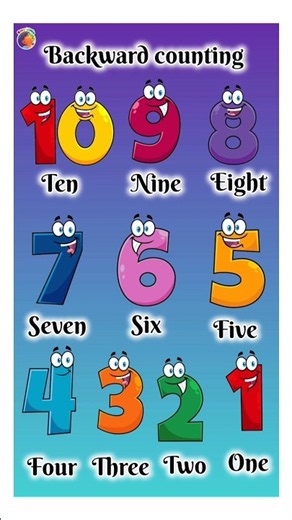 Backward counting song for children || counting 10 to 1 #kidslearning #counting