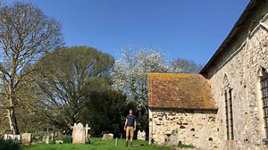 2.9K views · 54 reactions | The Beale family of Kenardington kept alive many traditional Kent songs. In 1954, song-collector Peter Kennedy learned this one - ‘The Moon Shines Bright’ - from Albert Beale. Sleeping the night in St Mary’s Church, Kenardington, singing this back to its native habitat seemed a fitting gift... Day 16 of #OldWay | British Pilgrimage Trust | Facebook