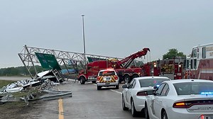 I-74 West closed due to overturned semi