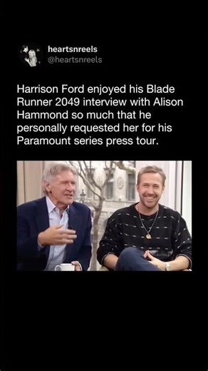 Harrison Ford Personally Requested Alison Hammond After This Blade Runner 2049 Interview