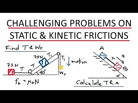 Challenging problems on static and kinetic frictions - Physics