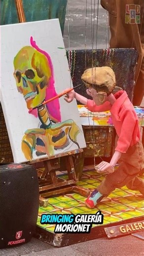 The Puppet That Paints? #shorts #streetart #puppet #viral