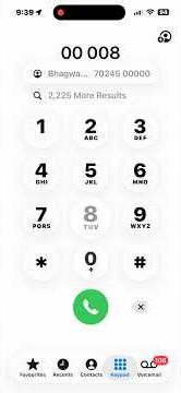 iPhone dial pad