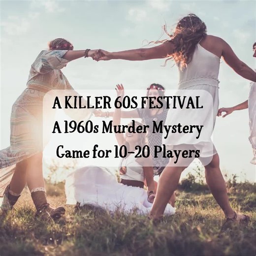 10-20 Players/60s Themed Murder Mystery/festival Murder Mystery Party Kit/60s Murder Mystery Game for Teens/summer Party/ Role Playing Game - Etsy Australia
