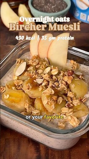 Overnight Bircher Muesli 🍎🥣