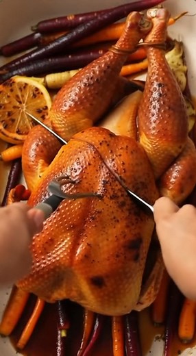 2.6K views | Lemon Roast Chicken With Rainbow Carrots Ingredients 1...