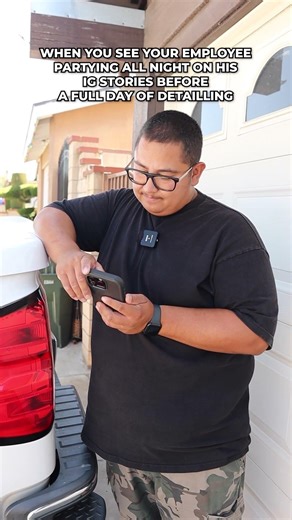 when you see your employee partying on ig before a full day of detailing