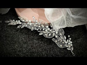 DlY/The idea of ​​making a hair vine with lace and crystals in Arabic style/Hair accessories
