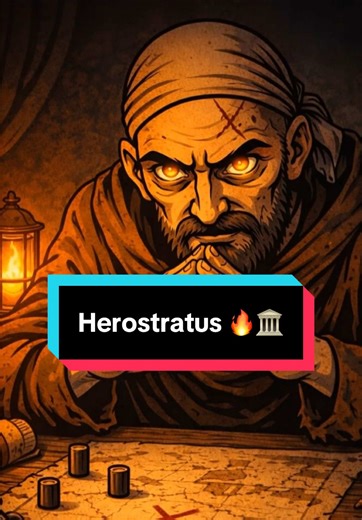 Herostratus burned one of the Seven Wonders of the World for one reason: to be remembered. History tried to erase him — and failed. 🔥 #Herostratus #AncientGreece #HistoryTok #DarkHistory #FYP