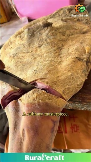 A Culinary Masterpiece: Slicing into a Dry-Cured Ham #food #delicacy #gourmet
