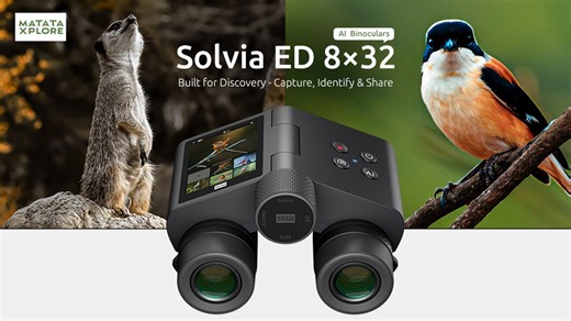 Solvia ED 8x32 AI Binoculars — Capture, Identify Share