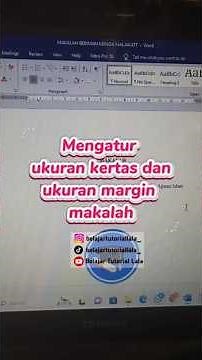 CORRECT PAPER SIZE AND MARGIN SIZE IN PAPERS #tutorial #microsoft #belajartutoriallala