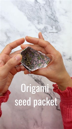 Origami seed packet #seedpack #teachergifts #thankyougift #teachersdaygift #easycraft