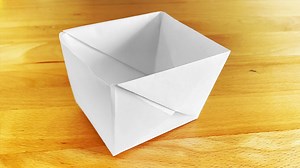 【折り紙】A4ごみ箱の簡単な作り方　子供でも作れるおりがみ　origami box with lid – ゆいのおりがみ研究室