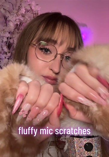 fluffy mic scratches! 💅🏻 #asmr #fyp | asmr