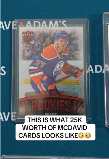 Can you believe these cards are totaled to 25k??? #nhl #connormcdavid #sportscards #thehobby #hockeycards