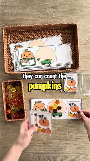 Pumpkin Patch Tens Frame Match – Fall Math Center for Kindergarten