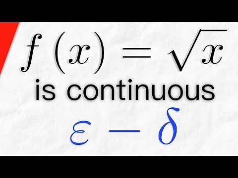 Proof: sqrt(x) is Continuous using Epsilon Delta Definition | Real Analysis Exercises