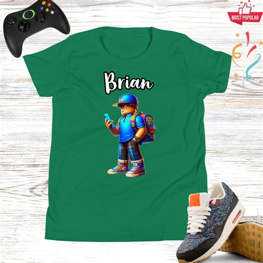 Personalized Roblox T-shirt for Kids, Custom Roblox Gift Tee, Birthday Party Shirt, Kids Roblox Shirt, Unique Roblox Birthday Present - Etsy