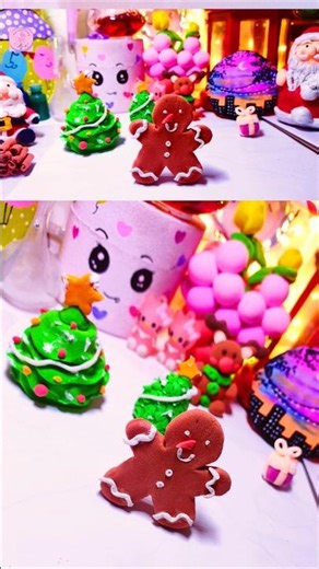 Clay Gingerbread Man 🍪🎄 | Christmas DIY Craft#Shorts #ChristmasCraft #GingerbreadMan #diy #viral