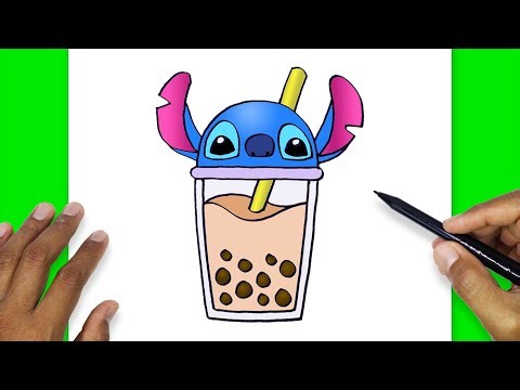 How To Draw Stitch Boba Disney | Stitch Boba Drawing Cute