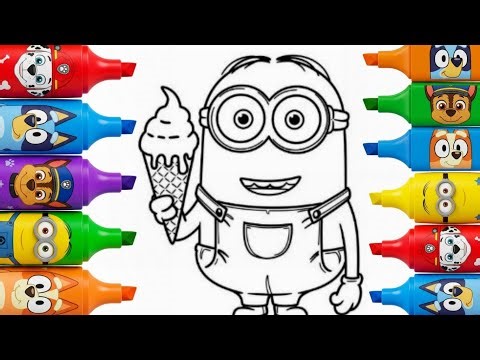 Draw Minions Easy for Kids Step by Step | Drawing and Coloring