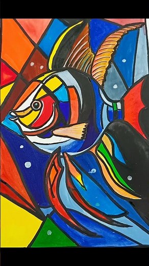 Abstract painting of Fish 🐟🐟#fishpainting #art #abstract
