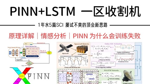 爽了！2026最热门的PINN+LSTM模型新思路，博士纯干货讲解原理详解+项目实战！论文写作投稿技巧、物理信息神网络失败解决思路