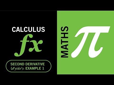 Maths solutions. Calculus - second derivative (d2y/dx2) - example 1